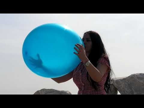Beautiful Girl B2P a Blue Balloon at The Beach
