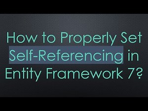 How to Properly Set Self-Referencing in Entity Framework 7?