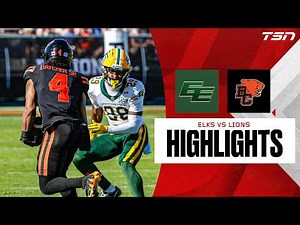 CFL WEEK FIVE: Edmonton Elks vs. BC Lions | Full Highlights