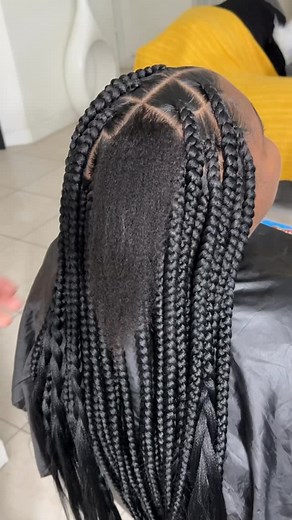 Takoya Green 💜 | Large Knotless Braids using my braid gel 🔥 Click the link in bio to book 🔗💇🏾‍♀️ #poincianabraider #fy #knotlessbraids #braids #braidstyles | Instagram