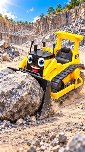 Giant Bulldozer at the Quarry! 🚜🪨 #automobile #funny #toys