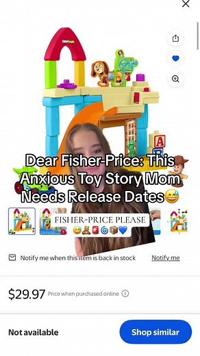 Fisher-Price please hear me out 🙏 Toy Story Little People keep dropping with no warning and now the Andy’s Room set is already in Canada but not the USA 😩 As a mom and Toy Story fan, I just want a release date so I don’t miss it! Anyone else refreshing store sites daily?! #FisherPrice #ToyStoryLittlePeople #ToyCollectors #MomTok #ToyHunting