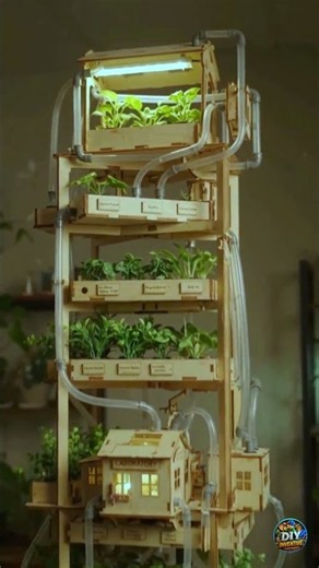 DIY Vertical Aquaponics & Hydroponics Farm Diorama 🌱💧 | Smart Sustainable Farming Model