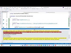 Fix: An error occurred while accessing the Microsoft.Extensions.Hosting services when do first migra