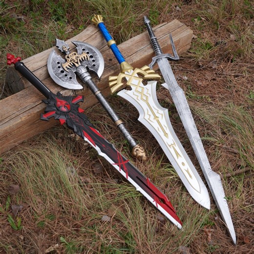 Cosplay Larp Accessory Foam Sword SCA Medieval Armor Foam Axe Wolf Design Renaissance Costume Fantasy Armor Sword - Etsy