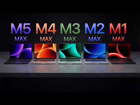 M5 Max MacBook Pro vs M4/M3/M2/M1 Max - A MAJOR Upgrade!