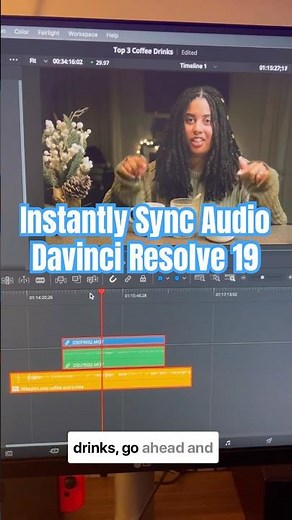 How to auto sync audio in Davinci Resolve 19