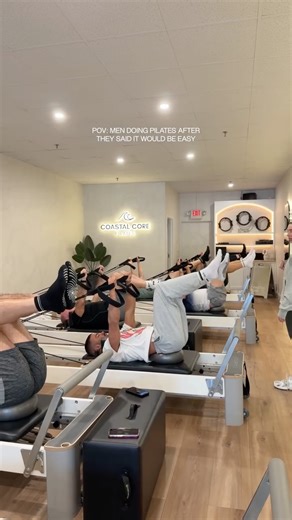 Coastal Core Pilates | Branford, CT on Instagram: "Men can do Pilates too 👀 (They may just need a little more practice.)"