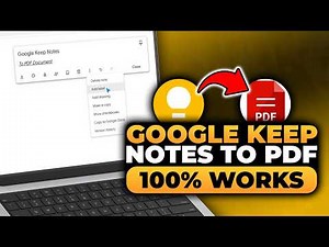 Google Keep Notes to PDF (𝟮𝟬𝟮𝟲) | 100% WORKS | NO Yapping, To The Point! | FAST & EASY