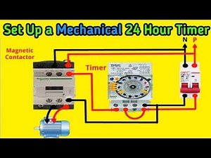 Mechanical 24 Hour Timer Wiring Connection With Contactor ‪@MianElectric‬