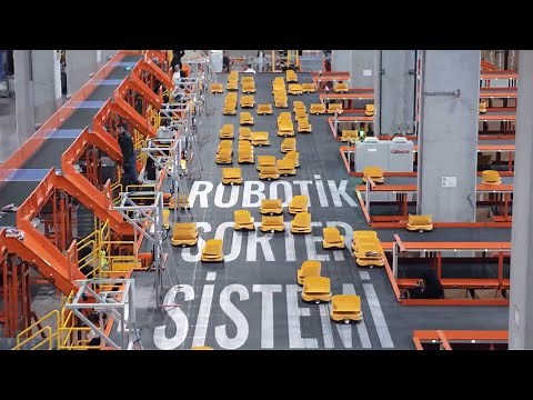 Libiao Robotics Launches Yellow Robot Sorting at Turkey's Largest B2B Platform!⚡️