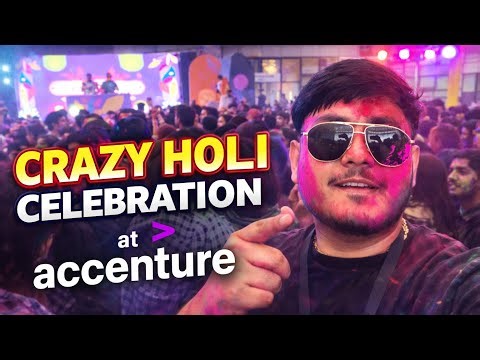 CRAZY Holi Celebration at Accenture 🤯🔥 | Corporate Holi Like Never Before!