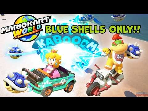 Blue Shells ONLY Chaos! 2P 150cc Custom Tournament (4K) | Bowser Jr vs Peach - No Commentary.