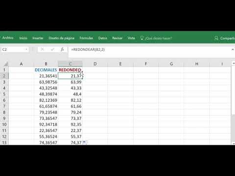 Cómo usar la función redondear en Excel