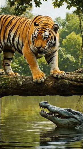 Tiger vs Crocodile | Epic Wildlife Battle | Animal Fight in the Wild 🐊🐅