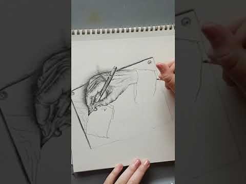 Drawing hands - MC Escher time lapse tutorial