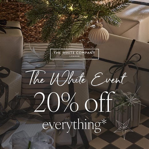 6.7K views · 509 reactions | 20% off everything with code WHITE20. The White Event is here, save on home, clothing, fragrance and more! | The White Company | Facebook