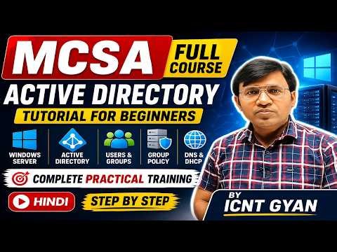 MCSA Full Course in Hindi | Active Directory Tutorial for Beginners | Windows Server Training 2026 |