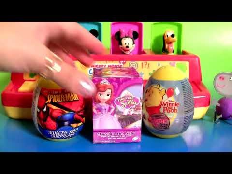 Mickey Mouse Clubhouse Pop Up Pals Play Doh Surprise Eggs Disney Baby Toy Donald Minnie Pluto