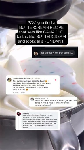The Only Buttercream Recipe You’ll Ever Need! Don’t take my word for it…peek at my story highlights