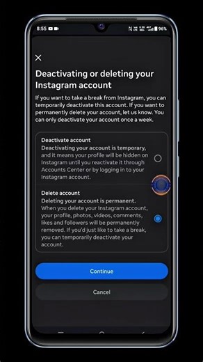 How To Delete Instagram Account Permanently (New Update) #shorts