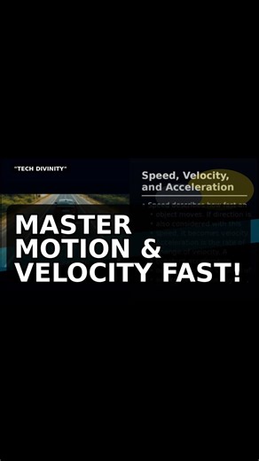 Understanding Motion and Velocity: A Beginner's Guide #shorts