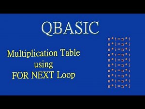 14 Tutorial on Print Multiplication Table using FOR NEXT Loop QB (by Technical School)