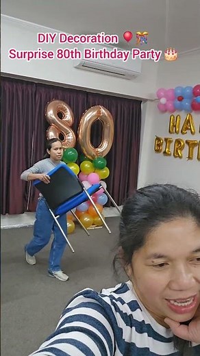 DIY Decoration for 80th Birthday Party 🥳🎂🎊🎈 #birthdaycelebration #birthday