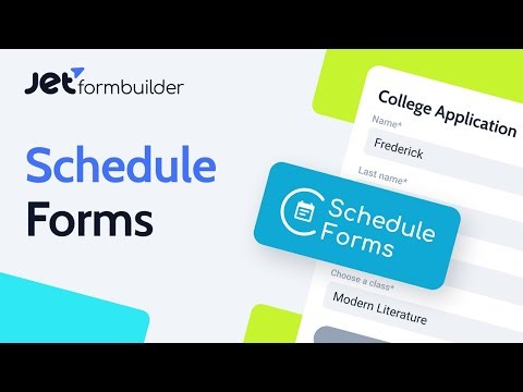 How to schedule form visibility in WordPress | JetFormBuilder