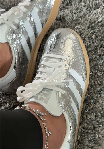 These silver Sambas are that girl 🩶 comfy, stylish, and perfect for everyday fits. #adidassamba #silvermetallic #adidas #sambas #tiktokshopmothersday