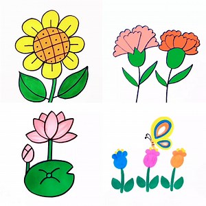 🌺🎨 Super Easy & Adorable Flower Drawing for Kids! 🌼👧 Fun Step-by-Step Tutorial | Learn Drawing for Kids | Simple Drawings