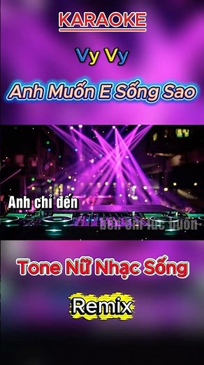 Anh Muốn Em Sống Sao Remix Tone Nữ Nhạc Sống | Beat Chuẩn Dễ Hát - Bass Căng #karaoke #remix #tonenu