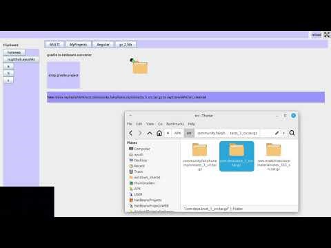 drag and drop support - for my unity bar (on top), UI / UX in java desktop app