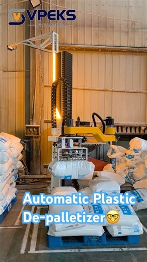 Automatic Polymer Depalletizer#depalletizing #automation #palletizer #robotics #palletizing #polymer