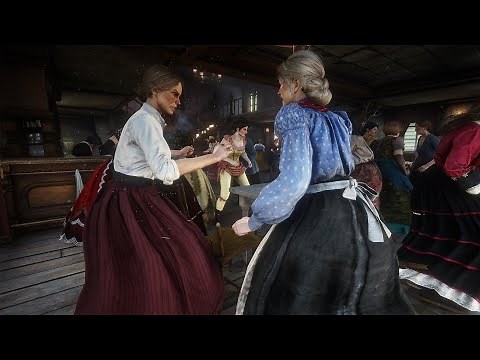 Ladies Fight Club Saloon Brawl 2 Red Dead Redemption 2 NPC Fights