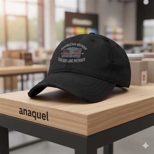 American Nurse Thin Red Line Embroidered Baseball Cap – Patriotic Unstructured Cotton Adjustable Dad Hat - Etsy