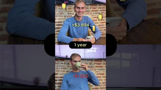 $5 coffee vs $5 bitcoin every day for 10 years. the result will make you sick | Daniil Kozin