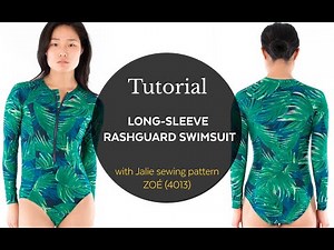How to sew Zoé - Long sleeve swimsuit (Jalie pattern 4013)