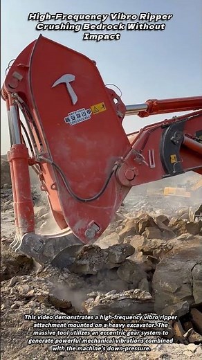 High Frequency Vibro Ripper Crushing Bedrock Without Impact