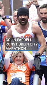 Irish actor Colin Farrell and his close friend Emma Fogarty have completed the Dublin City Marathon 👏🏻 #colinfarrell #epidermolysisbullosa #emmafogarty #dublincitymarathon #dublinmarathon #marathon #rtenews | RTÉ News