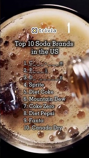 Top 10 Soda Brands in the US