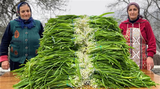 Cooking Wild Mountain Onions with Hand-Pressed Tortillas