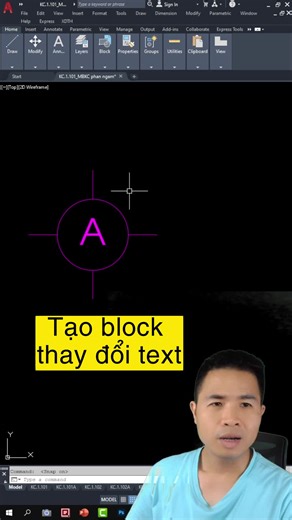 Cách tạo nhanh Block thuộc tính ATT trong AutoCAD