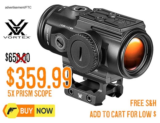 Vortex Optics Spitfire HD Gen II 5x Prism Scope – Now $359.99 (47% Off) – Free Shipping!