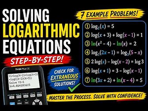 Solving Logarithmic Equations Made Easy | 7 Step-by-Step Examples
