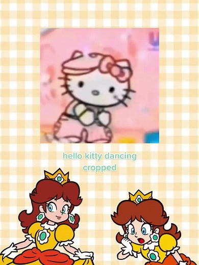 hello kitty dancing cropped 🌼 #croppedvideos #cropped #hellokitty #sanrio #princessdaisy #foryoupage