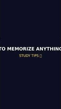 How to memorize anything fast #shorts
