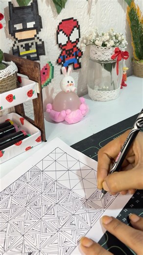 Easy zen doodle tutorial #art #zentangle #satisfying