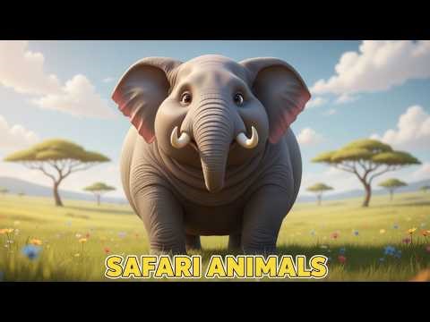Safari Animals Change Colors 🌈🐵🦓 | Kids Learning Video