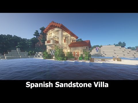 EASY: How to build a Spanish Villa in Minecraft (Sandstone House Tutorial)